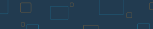 Blue background with decorative light blue and orange rectangles