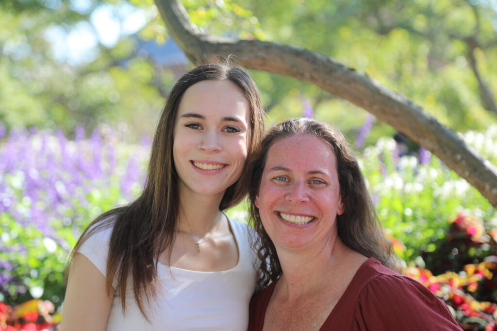 Portrait of high school senior and her mom